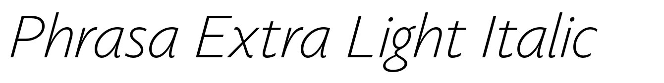 Phrasa Extra Light Italic